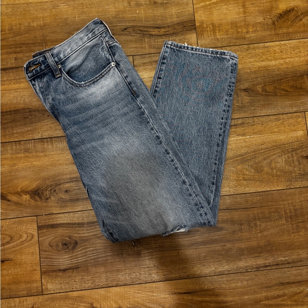 J.Crew Slouchy Boyfriend Jeans Women’s 27 Blue Distressed Mid Rise Denim BD364 - Picture 4 of 9